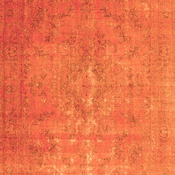 Serging Thickness of Machine Washable Persian Orange Traditional Area Rugs, wshtr3773org