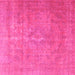 Square Persian Pink Traditional Rug, tr3773pnk