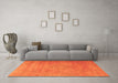 Machine Washable Persian Orange Traditional Area Rugs in a Living Room, wshtr3773org