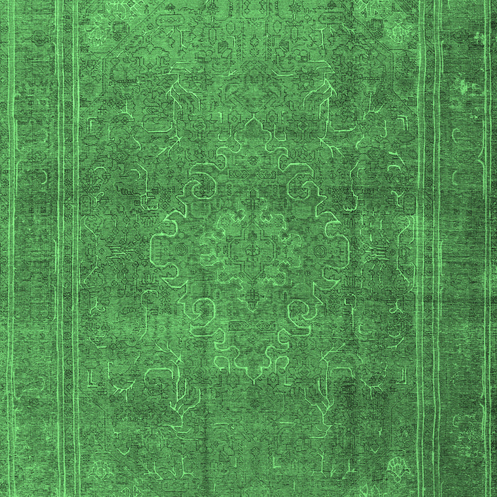 Machine Washable Persian Emerald Green Traditional Area Rugs, wshtr3774emgrn