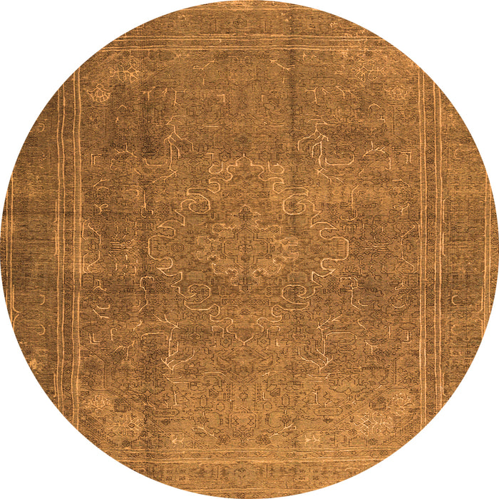 Square Persian Orange Traditional Rug, tr3774org