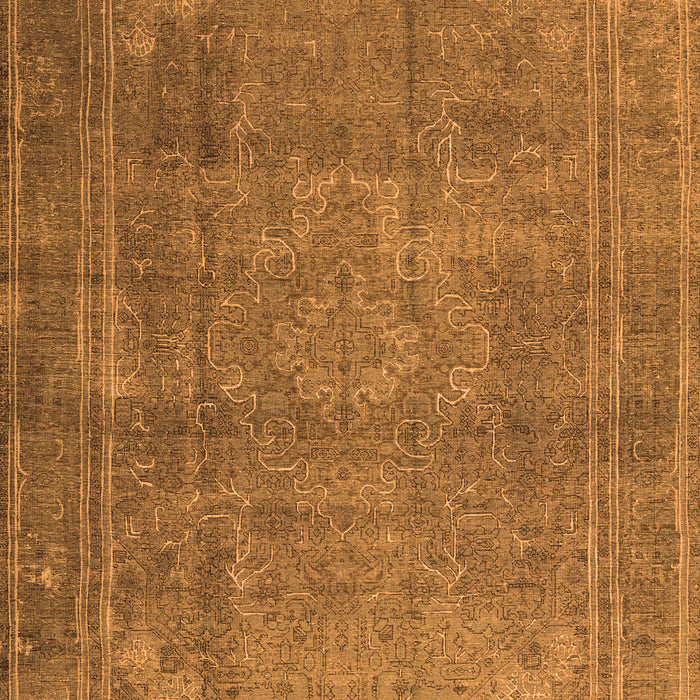 Serging Thickness of Machine Washable Persian Orange Traditional Area Rugs, wshtr3774org