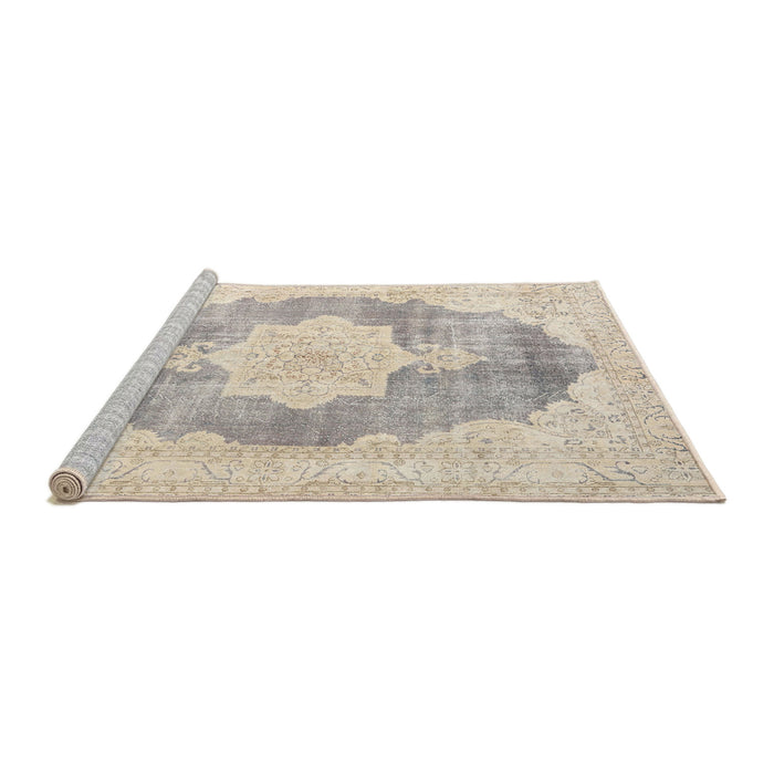 Sideview of Machine Washable Traditional Light French Beige Brown Rug, wshtr3775