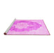 Sideview of Machine Washable Persian Pink Traditional Rug, wshtr3775pnk