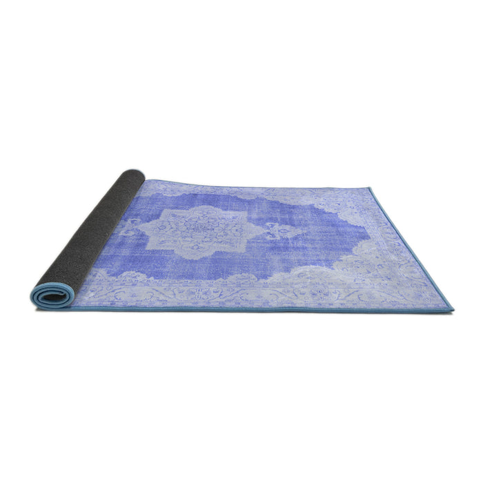 Sideview of Persian Blue Traditional Rug, tr3775blu