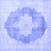 Square Persian Blue Traditional Rug, tr3775blu