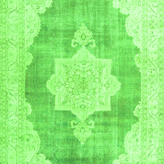 Serging Thickness of Machine Washable Persian Green Traditional Area Rugs, wshtr3775grn