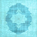 Square Persian Light Blue Traditional Rug, tr3775lblu