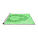 Sideview of Machine Washable Persian Emerald Green Traditional Area Rugs, wshtr3775emgrn