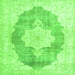 Serging Thickness of Persian Green Traditional Rug, tr3775grn