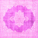 Square Persian Pink Traditional Rug, tr3775pnk