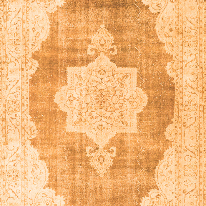 Serging Thickness of Machine Washable Persian Orange Traditional Area Rugs, wshtr3775org