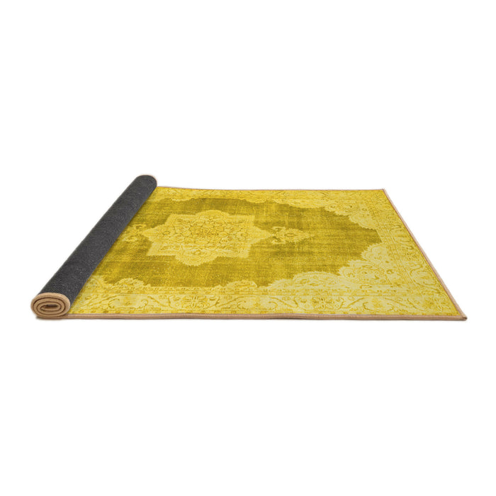 Sideview of Persian Yellow Traditional Rug, tr3775yw
