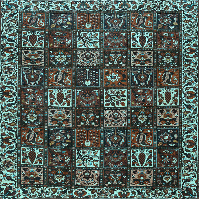 Square Machine Washable Persian Light Blue Traditional Rug, wshtr3776lblu