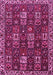 Machine Washable Persian Pink Traditional Rug, wshtr3776pnk