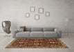 Machine Washable Persian Brown Traditional Rug in a Living Room,, wshtr3776brn