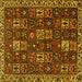 Square Persian Yellow Traditional Rug, tr3776yw