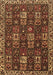 Machine Washable Persian Brown Traditional Rug, wshtr3776brn