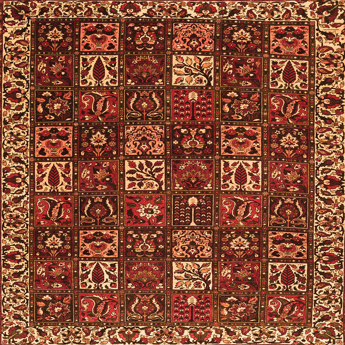 Serging Thickness of Persian Orange Traditional Rug, tr3776org