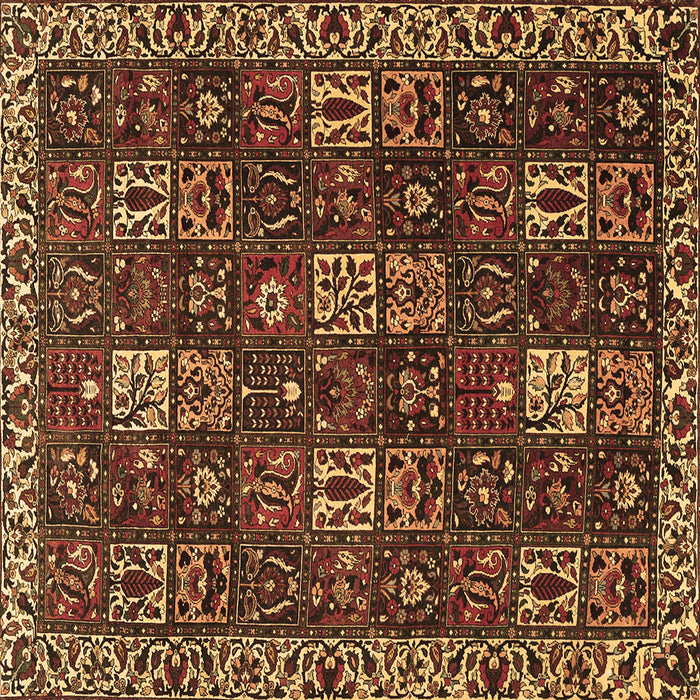 Square Machine Washable Persian Brown Traditional Rug, wshtr3776brn