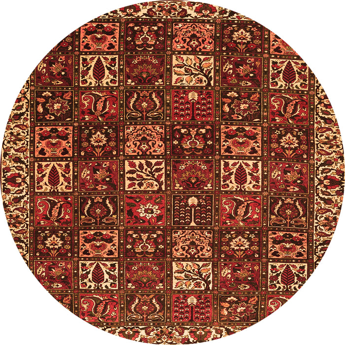 Square Persian Orange Traditional Rug, tr3776org