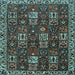 Square Persian Light Blue Traditional Rug, tr3776lblu