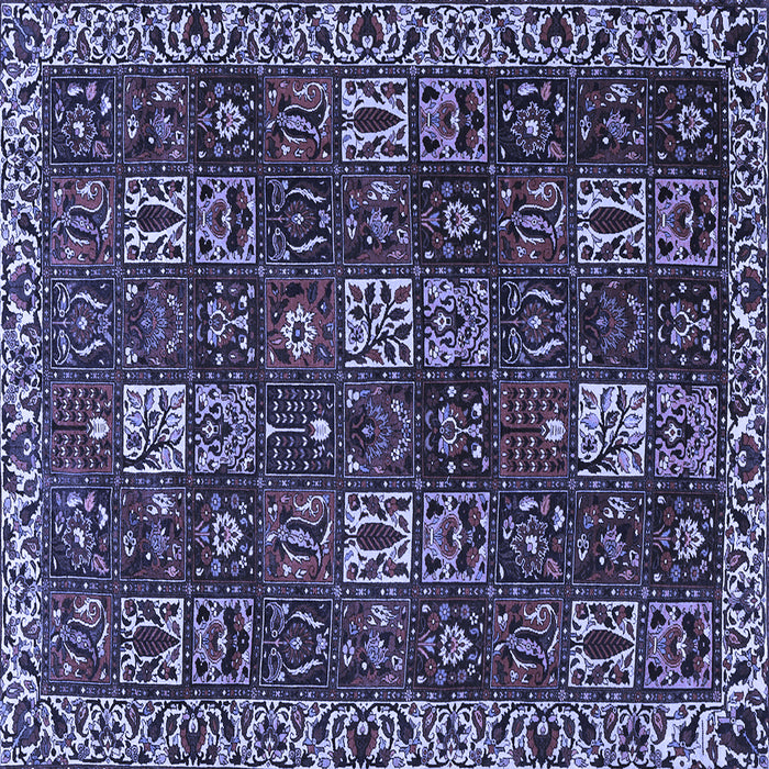 Square Persian Blue Traditional Rug, tr3776blu