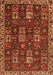 Serging Thickness of Machine Washable Persian Orange Traditional Area Rugs, wshtr3776org