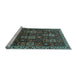 Sideview of Machine Washable Persian Light Blue Traditional Rug, wshtr3776lblu