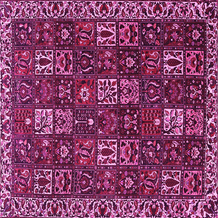 Square Persian Pink Traditional Rug, tr3776pnk