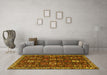 Machine Washable Persian Yellow Traditional Rug in a Living Room, wshtr3776yw