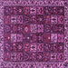 Square Machine Washable Persian Purple Traditional Area Rugs, wshtr3776pur