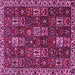 Square Machine Washable Persian Pink Traditional Rug, wshtr3776pnk