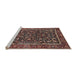 Sideview of Machine Washable Traditional Orange Salmon Pink Rug, wshtr3777