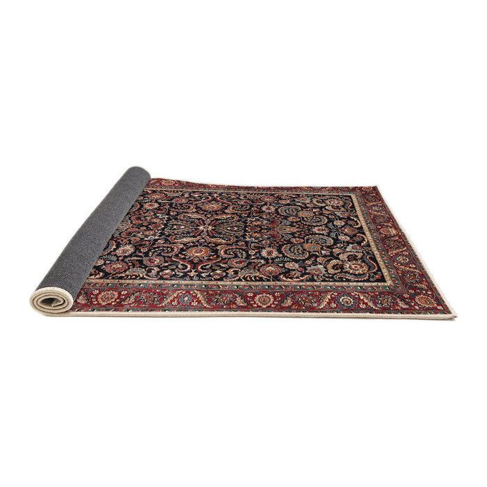 Sideview of Traditional Orange Salmon Pink Persian Rug, tr3777