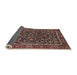 Sideview of Traditional Orange Salmon Pink Persian Rug, tr3777