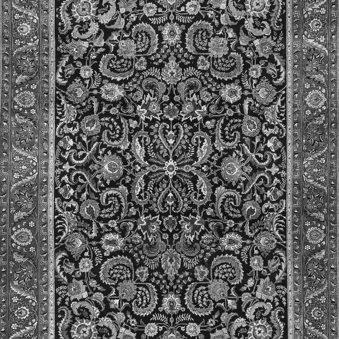 Serging Thickness of Machine Washable Persian Gray Traditional Rug, wshtr3777gry
