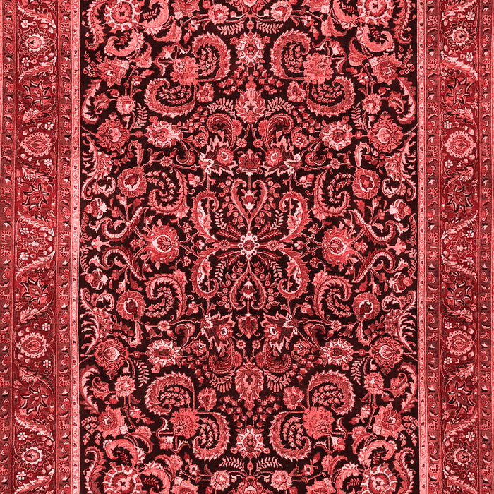 Machine Washable Persian Red Traditional Rug, wshtr3777red