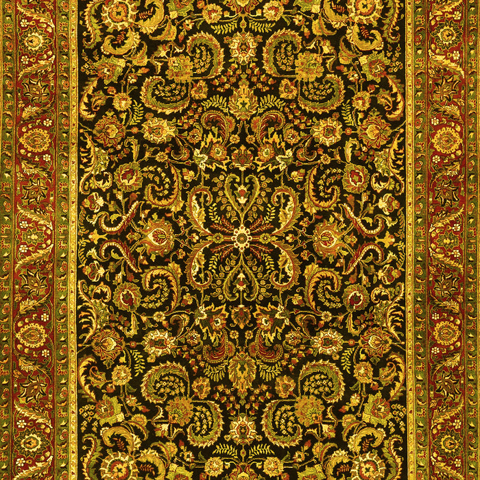 Machine Washable Persian Yellow Traditional Rug, wshtr3777yw