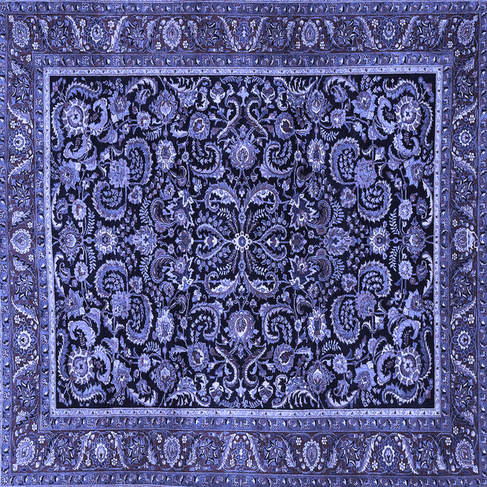 Square Persian Blue Traditional Rug, tr3777blu