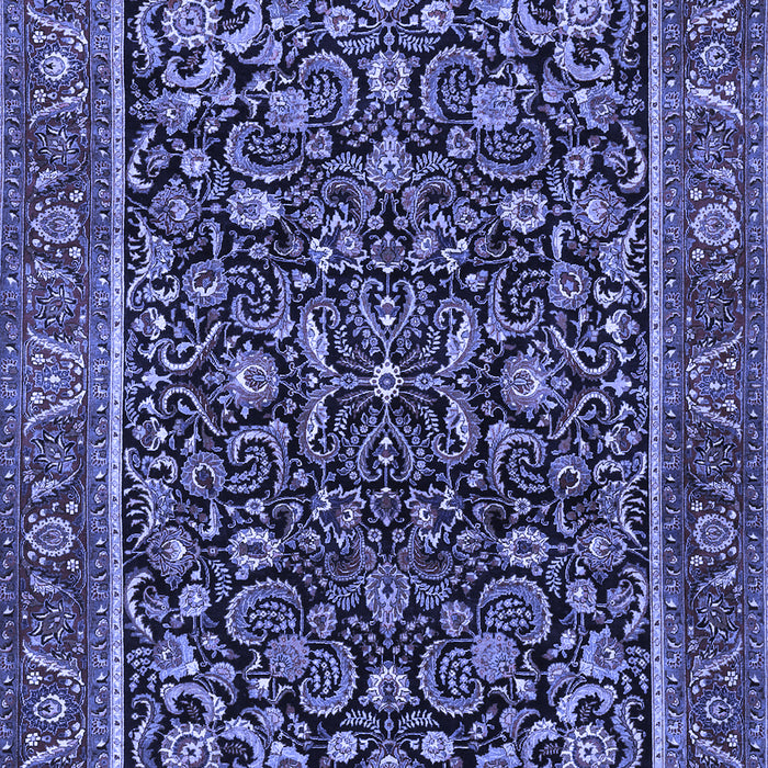 Machine Washable Persian Blue Traditional Rug, wshtr3777blu