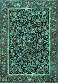 Persian Turquoise Traditional Rug, tr3777turq