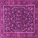 Square Persian Pink Traditional Rug, tr3777pnk