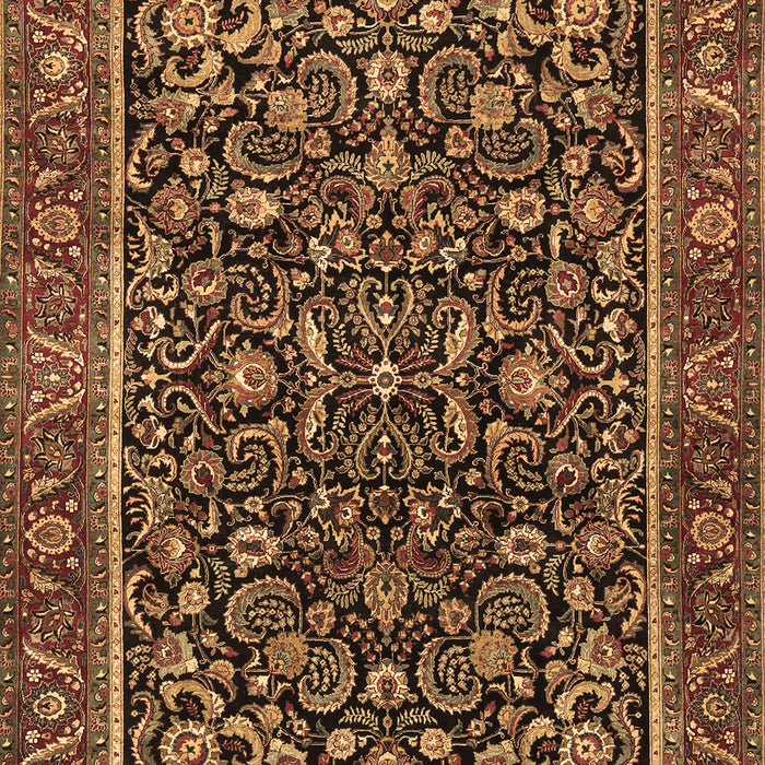 Machine Washable Persian Brown Traditional Rug, wshtr3777brn