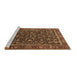 Sideview of Machine Washable Persian Brown Traditional Rug, wshtr3777brn