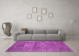 Machine Washable Persian Pink Traditional Rug in a Living Room, wshtr3778pnk