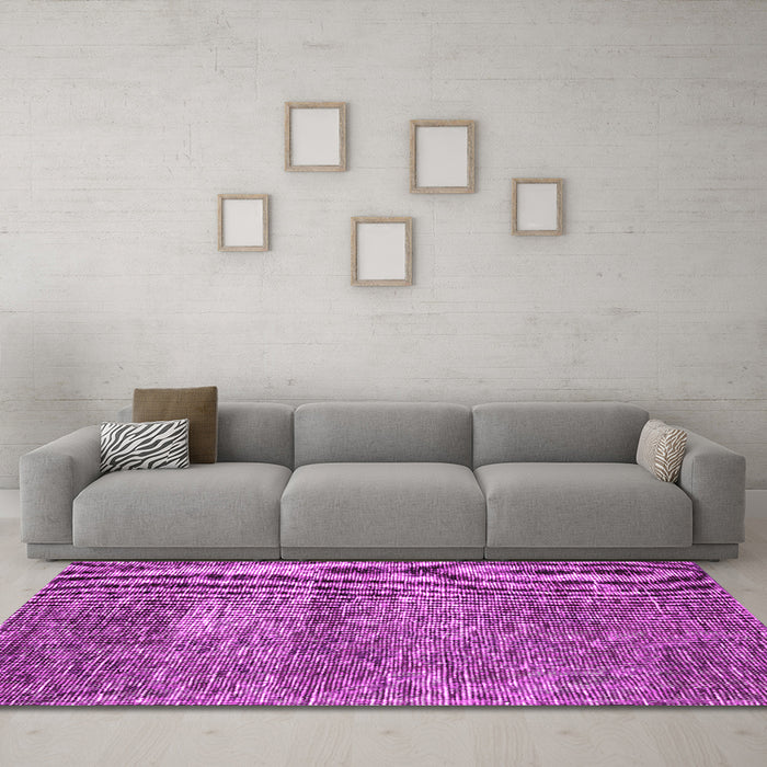 Machine Washable Persian Pink Traditional Rug in a Living Room, wshtr3778pnk