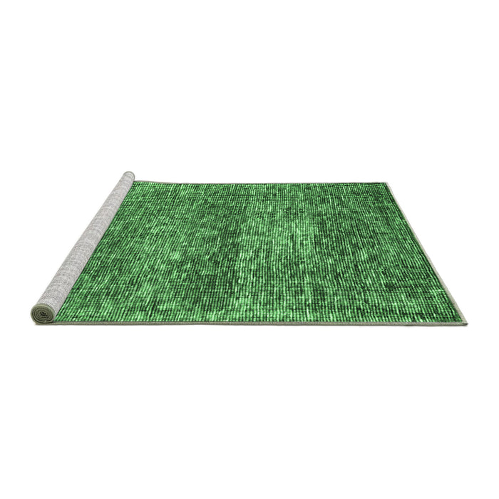 Sideview of Machine Washable Persian Emerald Green Traditional Area Rugs, wshtr3778emgrn