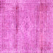 Square Medallion Pink Traditional Rug, tr3779pnk