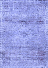 Medallion Blue Traditional Rug, tr3779blu